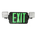 MORRIS LED Green Combination Exit/Emergency Light Black House High Output Square (73435)