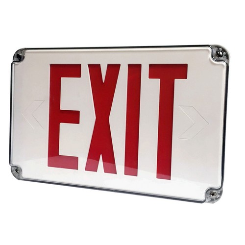 MORRIS Wet Location Red LED Exit Sign Light Remote Capable (73454)