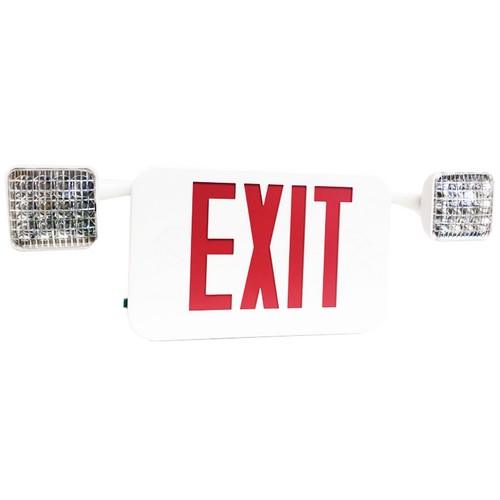 MORRIS Red LED White Remote Exit/Emergency Light (73466)