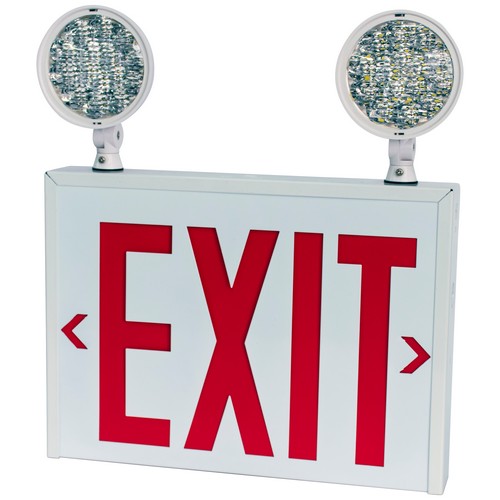 MORRIS New York City Approved Combination Exit/Emergency Light Battery Backup White 120/277V (73604)