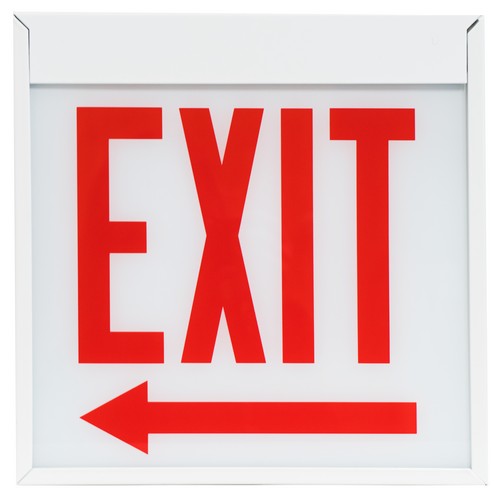 MORRIS Chicago Code Glass Panels Exit Left Arrow (73620)