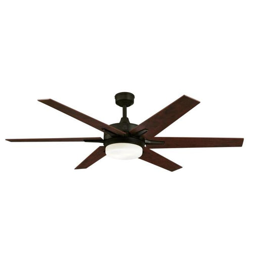 Westinghouse 60 Inch Smart 6 Blade Oil Rubbed Bronze Ceiling Fan With Opal Frosted Glass With Lamps (74002B00)