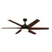 Westinghouse 60 Inch Smart 6 Blade Oil Rubbed Bronze Ceiling Fan With Opal Frosted Glass With Lamps (74002B00)