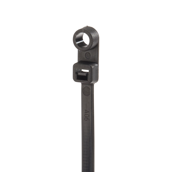 NSI 7.5 Inch Mounting Black Cable Tie 50 Pound Minimum Tensile Strength -100 Per Pack (7500MH)