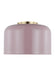 Generation Lighting Malone Small Ceiling Flush Mount Rose/Satin Brass Black/White Cord (7505401-136)