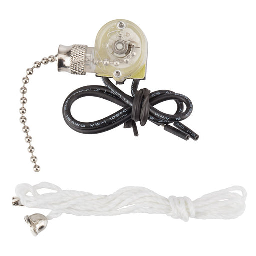 NSI Pull Chain With Cord On/Off Single Pull Single Throw Nickel (75102CW)