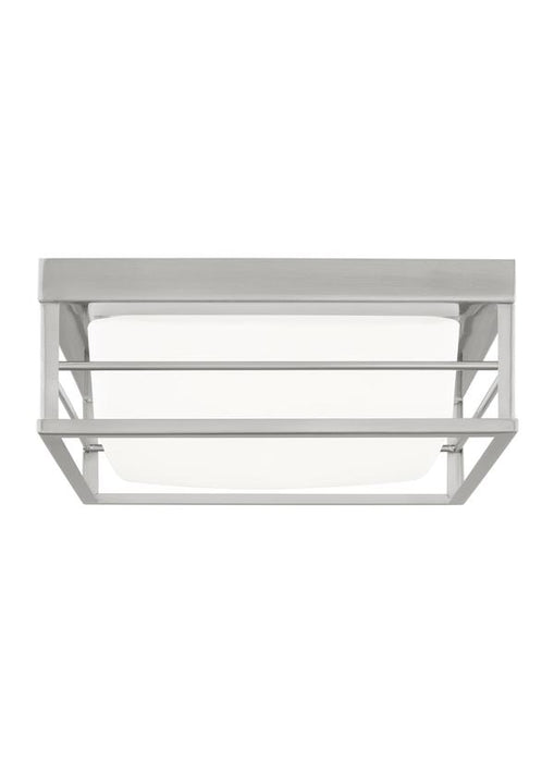 Generation Lighting Dearborn Small LED Ceiling Flush Mount Brushed Nickel Black/White Cord (7529693S-962)