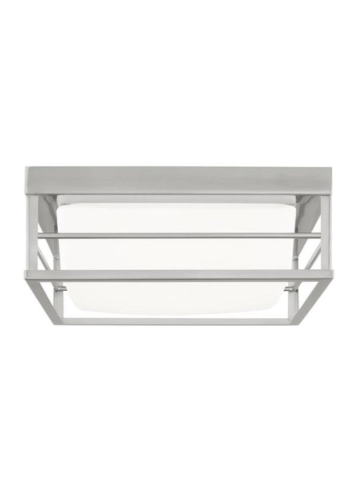 Generation Lighting Dearborn Small LED Ceiling Flush Mount Brushed Nickel Black/White Cord (7529693S-962)