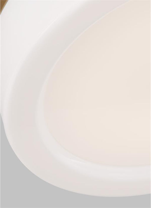 Generation Lighting Rhett Medium Ceiling Flush Mount Satin Brass Black/White Cord (7569093S-848)