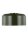 Generation Lighting Malone Medium Ceiling Flush Mount Olive/Satin Brass Black/White Cord (7605401-145)