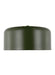 Generation Lighting Malone Large Ceiling Flush Mount Olive/Satin Brass Black/White Cord (7705401-145)