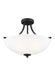 Generation Lighting Geary Small Three Light Semi-Flush Convertible Pendant (7716503-112)