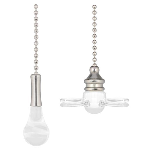 Westinghouse Pull Chain Brushed Nickel Fan And Bulb (7717300)