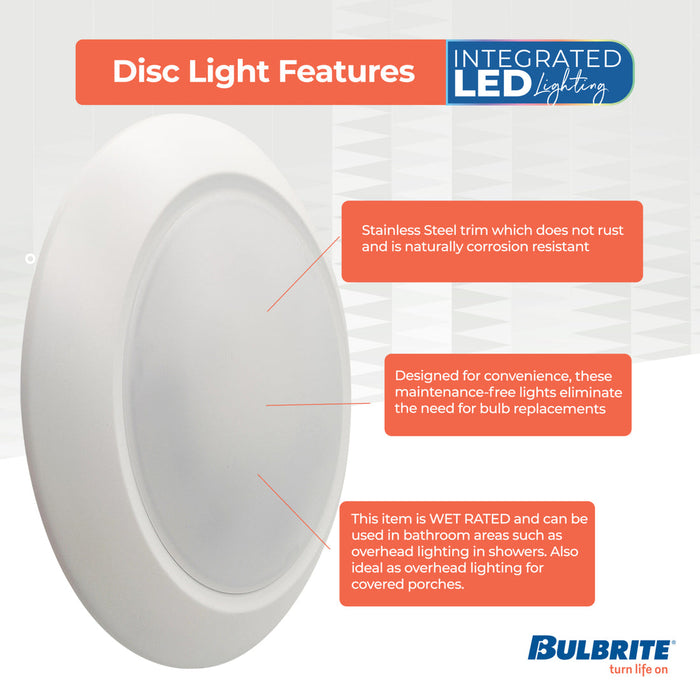 Bulbrite LED Round Disc Light