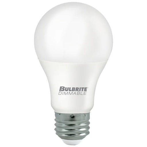 Bulbrite LED9A19/PF60W/940/D/2/1P 9W LED A19 Bulb E26 Base 800Lm 4000K 90 CRI 120V Dimmable Frost (774264)
