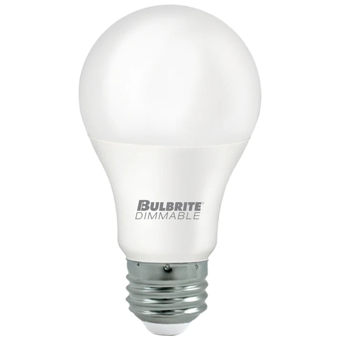 Bulbrite LED9A19/PF60W/940/D/2/1P 9W LED A19 Bulb E26 Base 800Lm 4000K 90 CRI 120V Dimmable Frost (774264)