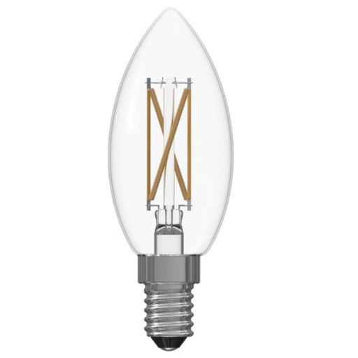 Bulbrite LED4B11/27K/FIL/D/B/2 4.1W LED B11 Bulb 2700K 400Lm 80 CRI 310 Degree Beam Angle E12 Base Clear (776200)