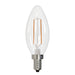 Bulbrite LED4B11/30K/FIL/D/B/2 4W LED B11 Filament Bulb 3000K 400Lm 120V E12 Base Dimmable Clear (776201)