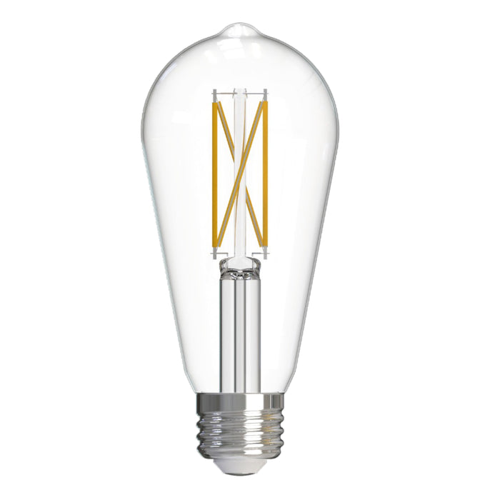 Bulbrite LED7ST18/27K/FIL/D/B/2 7W LED ST18 Filament Bulb E26 Base 2700K 800Lm 120V Dimmable Clear (776223)