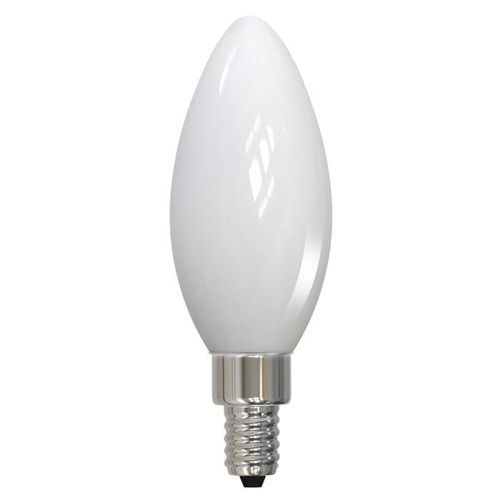 Bulbrite LED5B11/30K-18K/WMDM/FIL/M 5W LED B11 3000K-1800K Filament Bulb Milky Warm Dimming E12 Base 120V (776401)