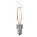 Bulbrite LED4T6SL/30K/FIL/3 4.5W LED T6SL 3000K Filament Bulb E12 Base Fully Compatible Dimming Clear 120V (776595)