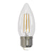 Bulbrite LED5B11/30K/FIL/E26/3 5.5W LED B11 3000K Filament Bulb E26 Base Fully Compatible Dimming 120V Clear (776734)