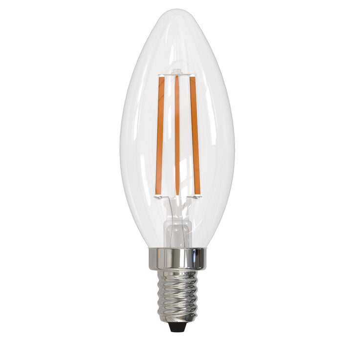 Bulbrite LED6B11/30K/FIL/3 6.5W LED B11 3000K Filament Bulb E12 Base Clear 120V Dimmable (776738)