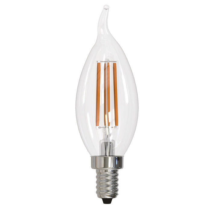 Bulbrite LED6CA10/30K/FIL/3 6.5W LED CA10 3000K Filament Bulb E12 Base Clear 120V Dimmable (776740)