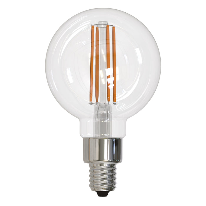 Bulbrite LED4G16/27K/FIL/4/JA8 4W LED G16 2700K Filament Bulb E12 Base Fully Compatible Dimming 120V Clear (776743)