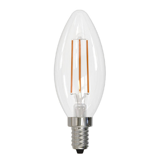 Bulbrite LED6B11/40K/FIL/3 6.5W LED B11 4000K Filament Bulb E12 Base Clear Fully Compatible Dimming 120V (776932)