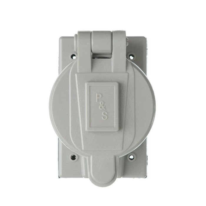 Pass And Seymour Corrosion-Resistant 50A Plastic Flip Lid Cover Gray (7770GRY)