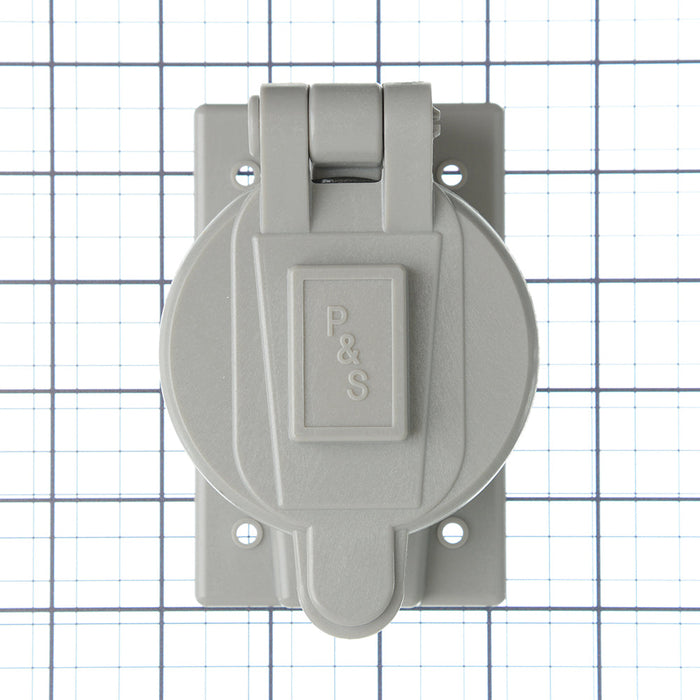 Pass And Seymour Corrosion-Resistant 50A Plastic Flip Lid Cover Gray (7770GRY)