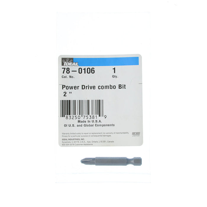 Ideal Power Bits Combo-Drive CD2 2 Inch 1 Per Card (78-0106)