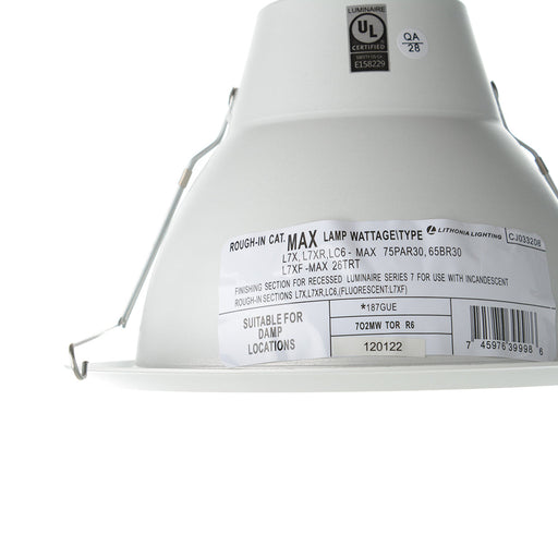 Lithonia Residential Downlighting Track And Lamps Residential Downlighting 6 Inch Open Stock 6 Inch Trims Open (7O2MW TOR R6)