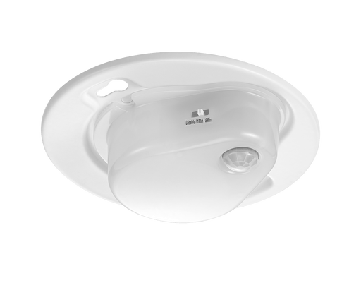 ETI UTRDS-5IN-650LM-8-40K-SV-N-WT-OS 5 Inch Universal Round Utility Light With PIR Sensor 7W 650Lm 4000K 80 CRI 120V Non-Dimmable White (564213411)