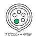 Leviton 60 Amp 277/480V 3-Phase 4-Pole 5-Wire LEV Series North American-Rated Pin And Sleeve Receptacle Industrial Grade Watertight Red (560R7WLEV)