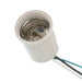 SATCO/NUVO Mogul Lamp Socket Porcelain Glazed Finish 1/4 Cap With 20 Inch Leads (80-1449)