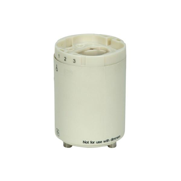 SATCO/NUVO Smooth Phenolic Electronic Self-Ballasted Compact Fluorescent Lamp Holder 120V 60Hz 0.20A 18W G24Q-2/GX24Q-2 2 Inch Height 1-1/2 Inch Width (80-1847)