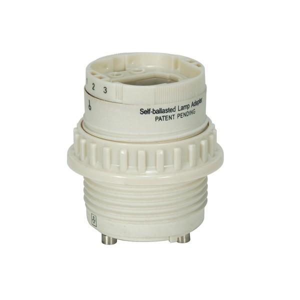 SATCO/NUVO Phenolic Self-Ballasted Compact Fluorescent Lamp Holder With Uno Ring 277V 60Hz 0.30A 26W G24Q-3/GX24Q-3 2 Inch Height 1-1/2 Inch Width (80-1857)