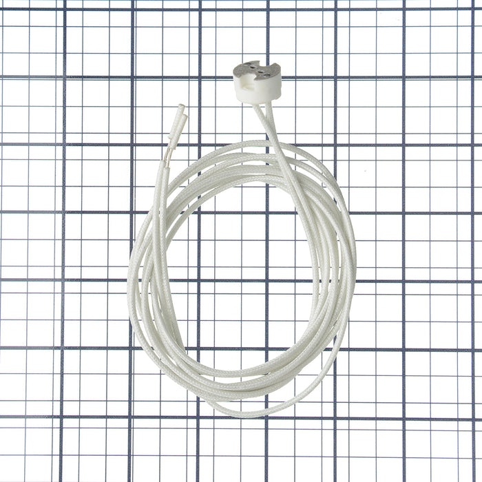 SATCO/NUVO Porcelain Halogen Round Socket 48 Inch Leads G4-Gx5.3-Gy6.35 Base SF-1 200C Leads 3/8 Inch Height 11/16 Inch Diameter 750W 250V (80-2159)