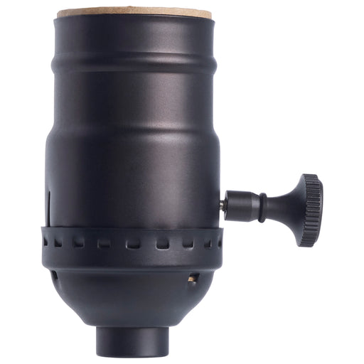 SATCO/NUVO On-Off Turn Knob Socket With Removable Knob 1/8 IPS 3 Piece Stamped Solid Brass Dark Antique Brass Finish 250W 250V (80-2252)