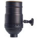 SATCO/NUVO On-Off Turn Knob Socket With Removable Knob 1/8 IPS 3 Piece Stamped Solid Brass Dark Antique Brass Finish 250W 250V (80-2252)