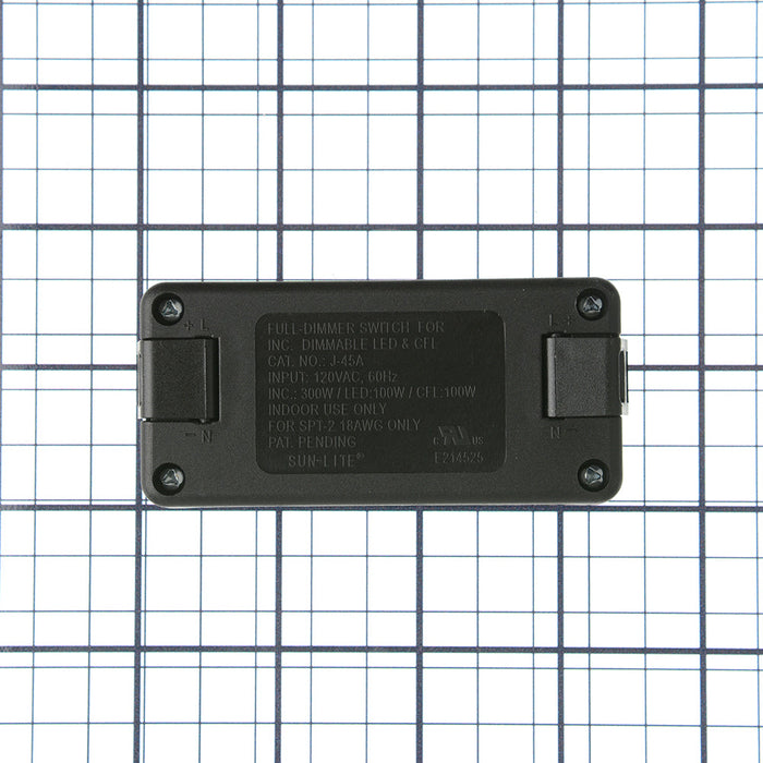 SATCO/NUVO Full Range In-Line LED Dimmer Black Finish (80-2701)