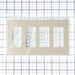 Leviton 4-Gang Decora Plus Screwless Snap-On Wall Plate/Faceplate Light Almond (80312-ST)