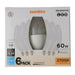 Sunlite CTF/LED/7W/927/6PK 7W LED Decorative Bulb E12 Base Frosted Dimmable Energy Star 90 CRI 2700K 500Lm (80406-SU)