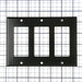 Leviton 3-Gang Decora/GFCI Device Decora Wall Plate/Faceplate Standard Size Thermoset Device Mount Black (80411-E)