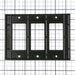 Leviton 3-Gang Decora/GFCI Device Decora Wall Plate/Faceplate Standard Size Thermoset Device Mount Black (80411-E)
