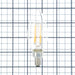 Sunlite CTC/LED/FS/4W/18K 4W LED Filament Style Candelabra Clear Chandelier Bulb 400Lm 80 CRI 1800K 120V Dimmable (80452-SU)