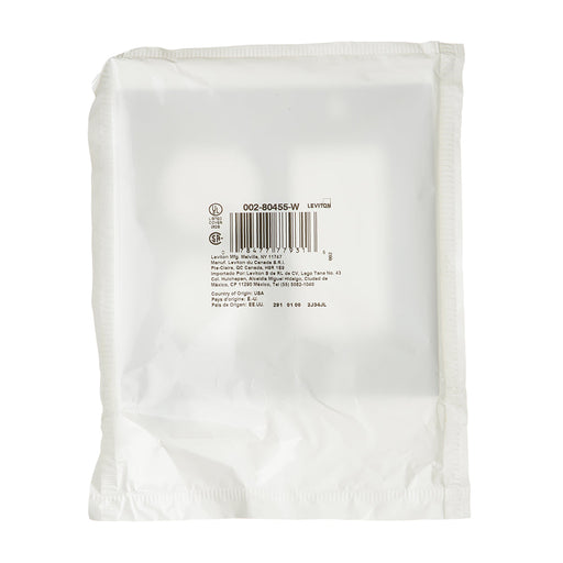 Leviton 2-Gang 1-Duplex 1-Decora/GFCI Device Combination Wall Plate Standard Size Thermoset Device Mount White (80455-W)