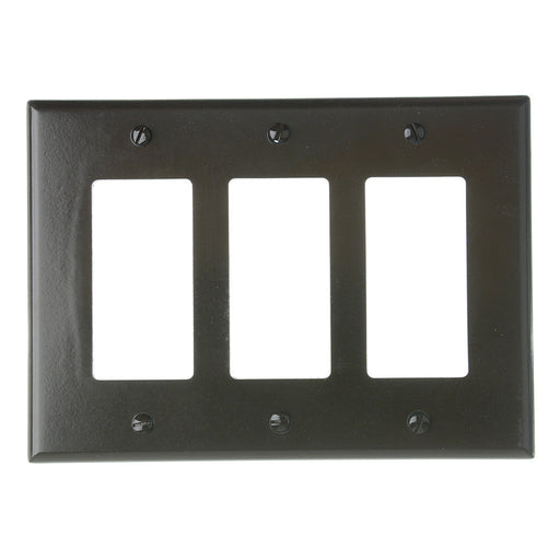 Leviton 3-Gang Decora/GFCI Device Decora Wall Plate/Faceplate Midway Size Thermoset Device Mount (80611)